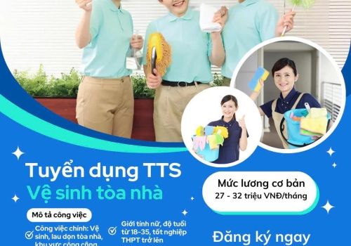 TUYỂN DỤNG 2 TTS VỆ SINH TÒA NHÀ LÀM VIỆC TẠI NHẬT BẢN